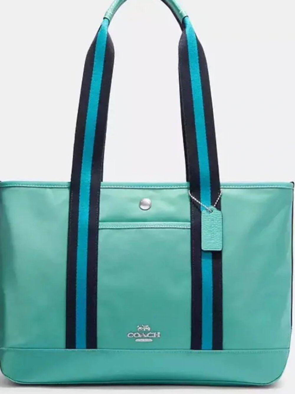 Coach NYL Ellis Tote Blue Green Multi - Picture 12 of 15